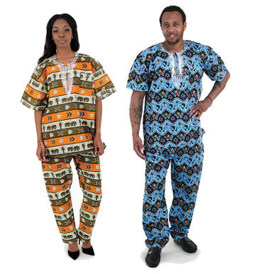 Africa Print Dashiki & Pants - Style A