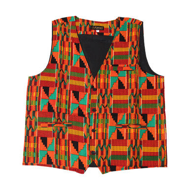 African Designer Kente Vest - 2X - #2