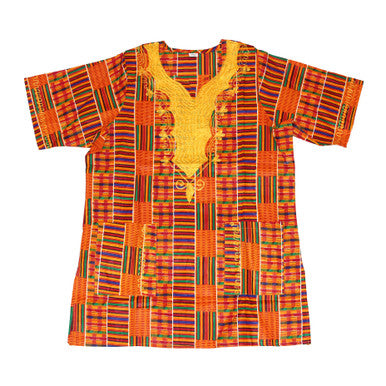 Embroidered Kente Dashiki - SIZES - 1X - #1