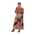 Black Trad Print Off-Shoulder Jumpsuit