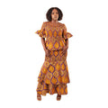 African Print Elastic Skirt Set: Style-B