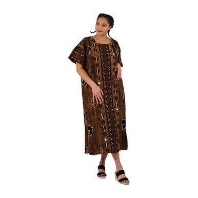 Authentic Mud Cloth Dress - 3 Color