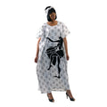 Black & White Mud Print Kaftan
