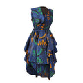 Blue African Print Hi-Lo Dress