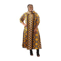 African Mud Print Collar Dress
