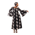 Black & White Gye Nyame Stretch Dress