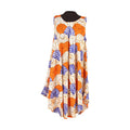 African Print Umbrella Dress: Orange