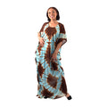 Aqua Batik Tie-Dye Kaftan