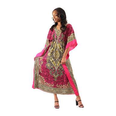 Floral Batik Kaftan D - Blue