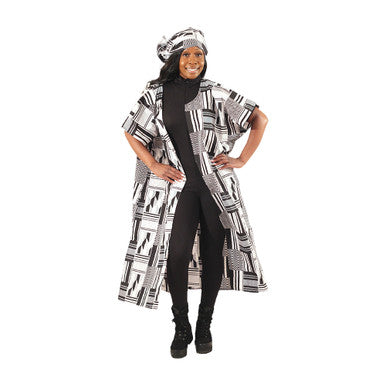 Black & White Open Kaftan Style-B
