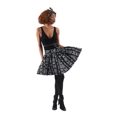 African Print Mini Skirt - Style A