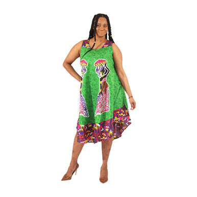 Carrying Women Umbrella Dress - Green