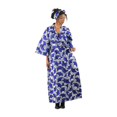 Ankara Print Long Kimono - Style A