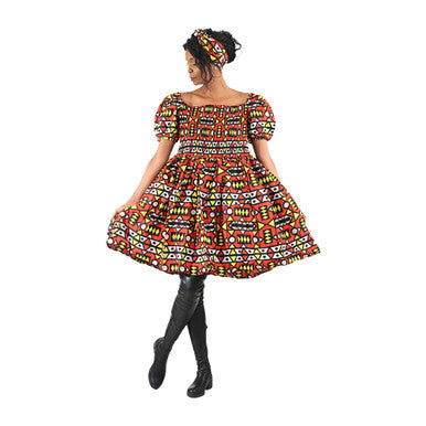 African Print Smocked Top - Style A
