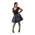 Black/White Mud Print Short Skirt