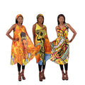 Set of 3 Native Print Umbrella Dresses