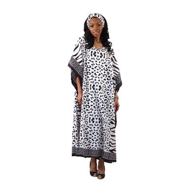 African Spot-Print Kaftan - Style A