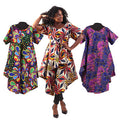 Set of 3 Short-sleeve Umbrella Dresses - ASSORTED