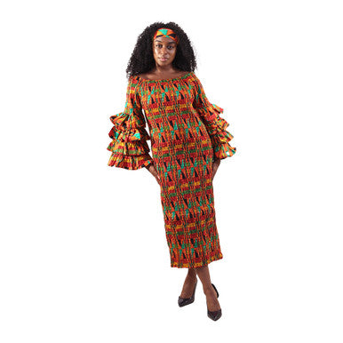 Serena 3-Layer Smocked Frill Dress - Style A