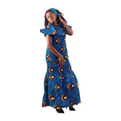 Ankara Print Smocked-Top Mermaid Skirt Set - Style A