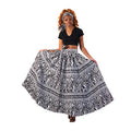 Black and White Safari Print Maxi Skirt