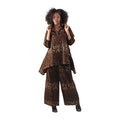 Cheetah Print Flare Top-Pant Set
