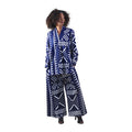 Blue/White Mud Print Pant Set