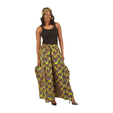 Ankara Print Big-Pocket Palazzo Pants - Style A