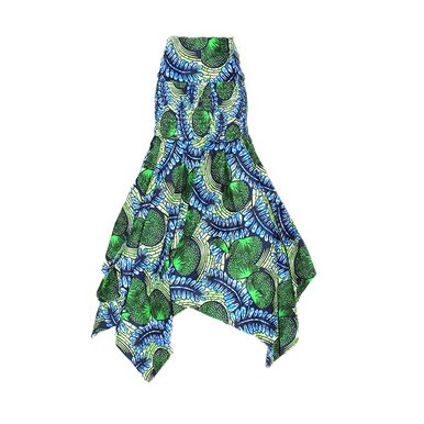 Ankara Print Halter-Top Smocked Dress - ONE SIZE - Style A