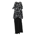 Black/White Deco Elegance Pants Set