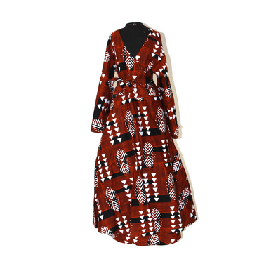 Ankara Print Elegance Wrap Dress - Style A