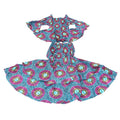 Aqua/Pink 3-Piece Luxury Skirt Set