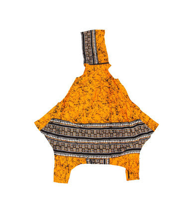 Ankara Print Zip Neck Poncho Dress - Style A
