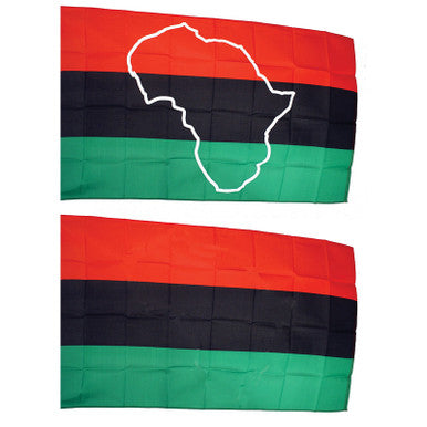 3' x 5'  African American Flag - Map