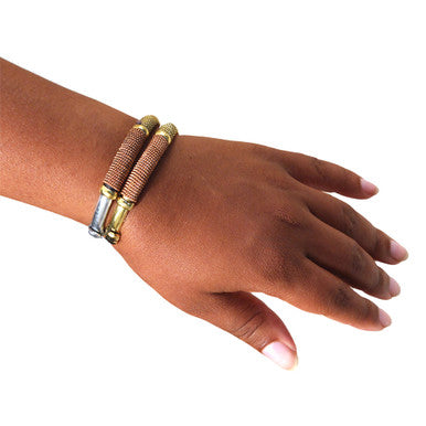 Brass & Copper Twist Cuff - Gold