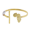 Brass Africa Map Bracelet