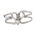 Silver Wire Heart Bracelet