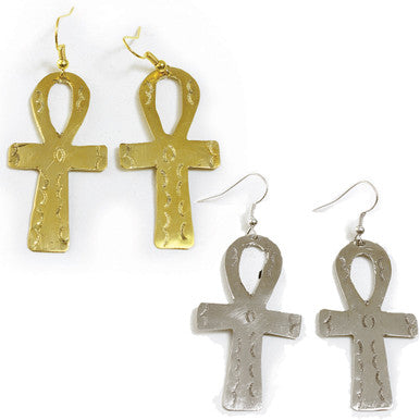 Ankh Earrings - Gold