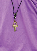 Gold Ankh Necklace: Medium (2")