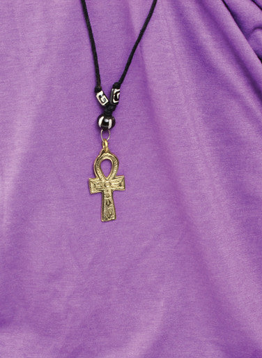 Gold Ankh Necklace: Medium (2")