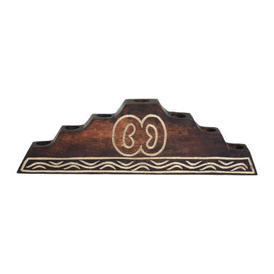 Biribi Wo Soro Dark Wood Kwanzaa Kinara