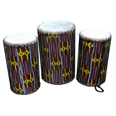 Ghanaian Dun Dun Drums (Set Of 3) Style4