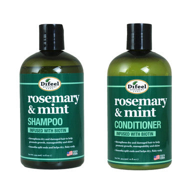 Difeel: Rosemary & Mint Biotin Shampoo + Conditioner Set