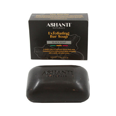 ASHANTI NATURALS: Black Soap Exfoliating Bar Soap - 5 oz.