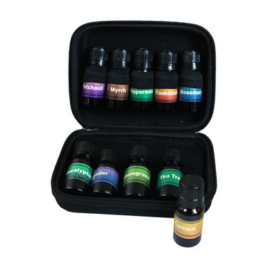 Set Of 10 Essential Oils In Hard Case