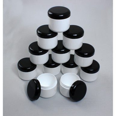 Set Of 12 Plastic Double Wall Jars - 4oz