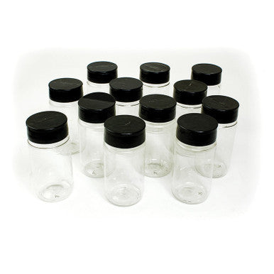 Set Of 12 Plastic Shaker Jars - 8 oz.