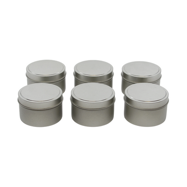 Set Of 6 Tin Jars