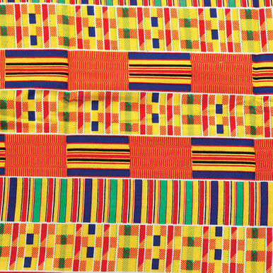 African Kente Print Fabric #1 - 6 Yards