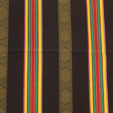 African Kente Fabric #4 BLACK - 6 Yards